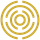 A yellow and white circle with a circle in the middle.