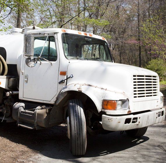 White Big Truck — Lake Charles, LA — K-Jon Sewer & Septic Service White Big Truck — Lake Charles, LA — K-Jon Sewer & Septic Service