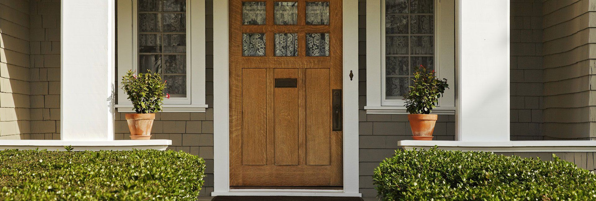 wooden entrance door