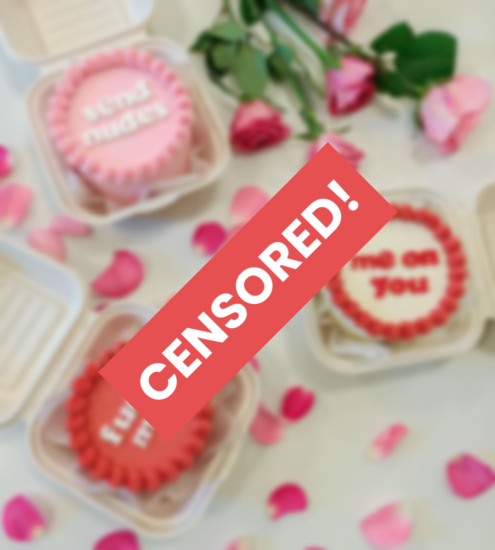 Valentine's Day brownies with hear sprinkles Gold Coast