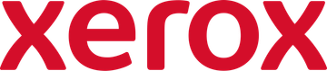 A red xerox logo on a white background