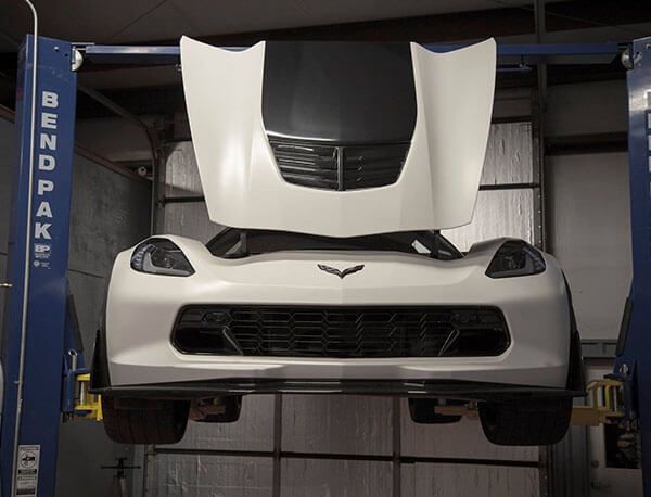 Corvette on a Lift | Houston House of Power