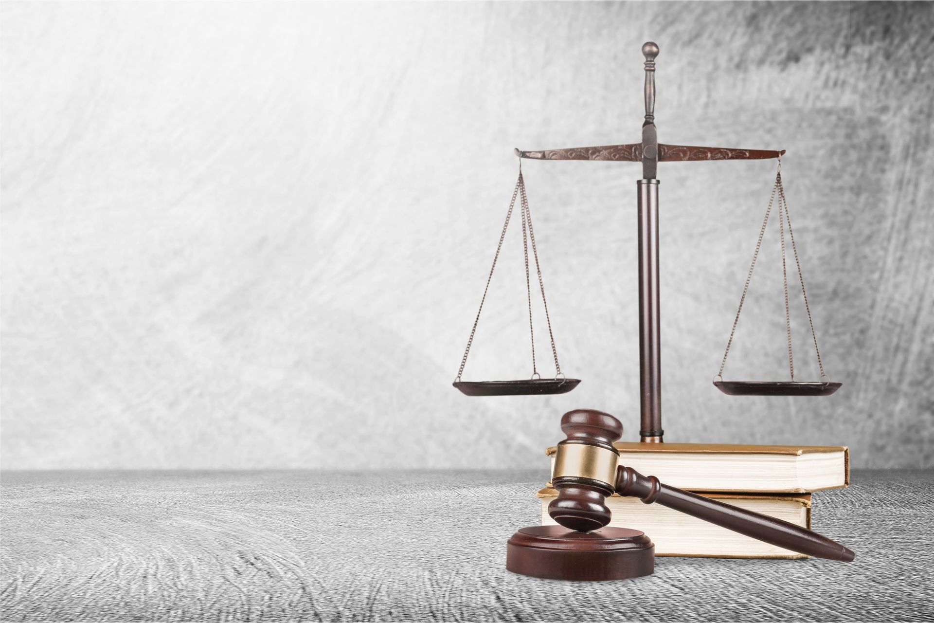 Gavel and scales of justice.