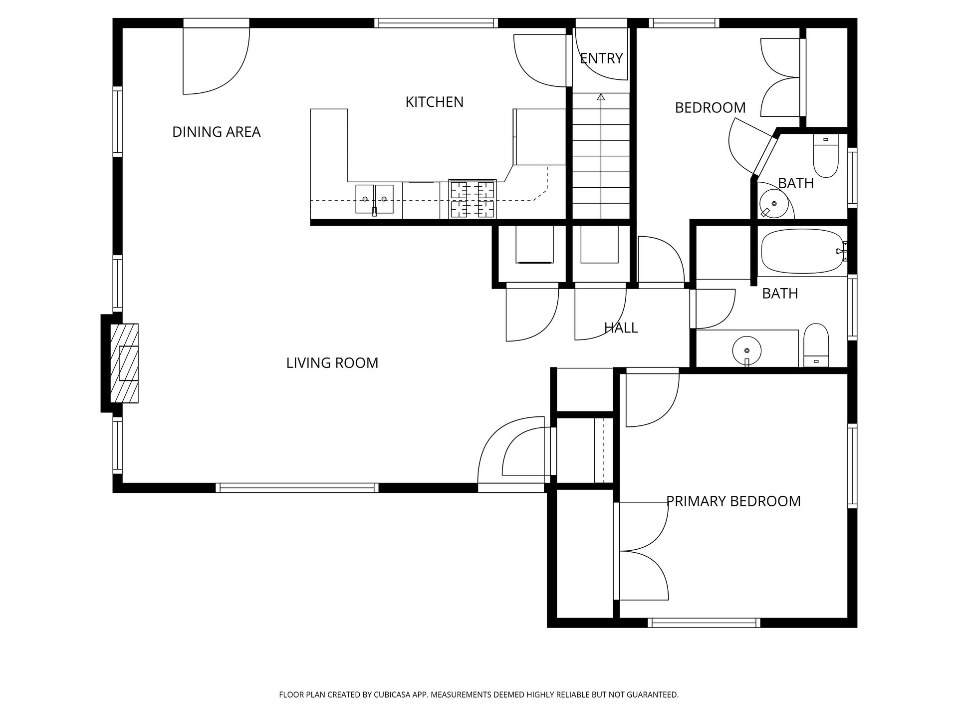 1st Floor 
Floorplan Layout for 2125 E Logan Ave - Main House and ADU Apartment