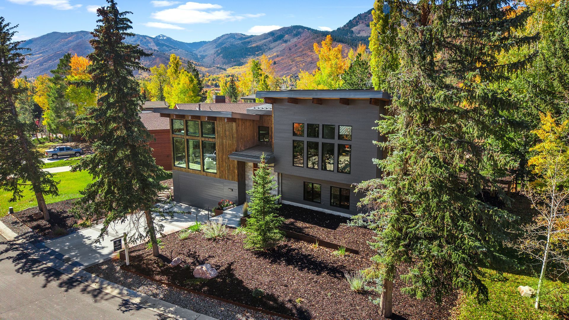 Aerial Drone View of 3041 Oak Rim Lane - Luxury Home for Sale in Park Meadows Park City