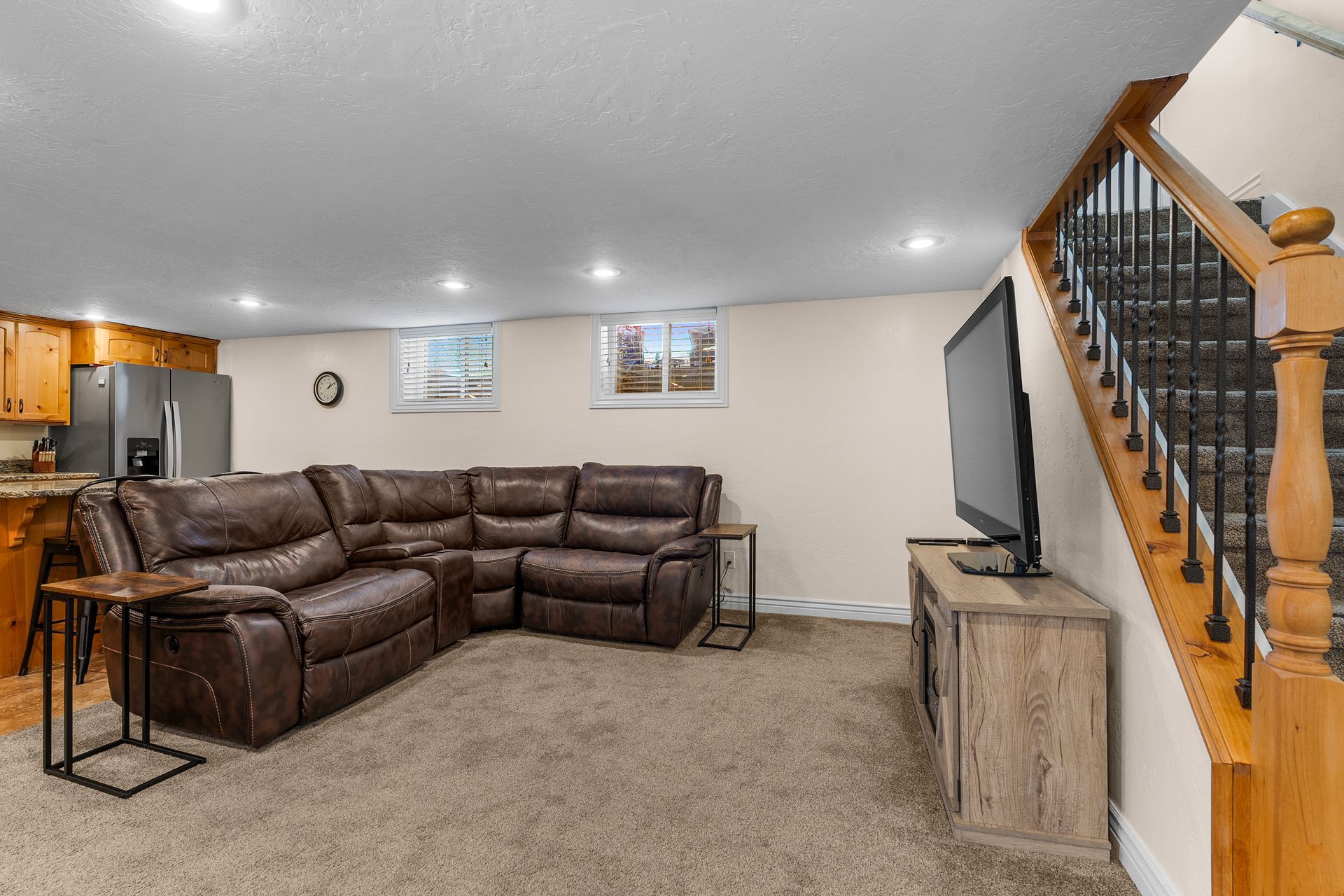 Lower Level Living Room - Spacious Basement Apartment Living Area