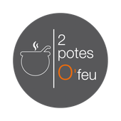 Logo restaurant branché design 2 potes o feu Genève