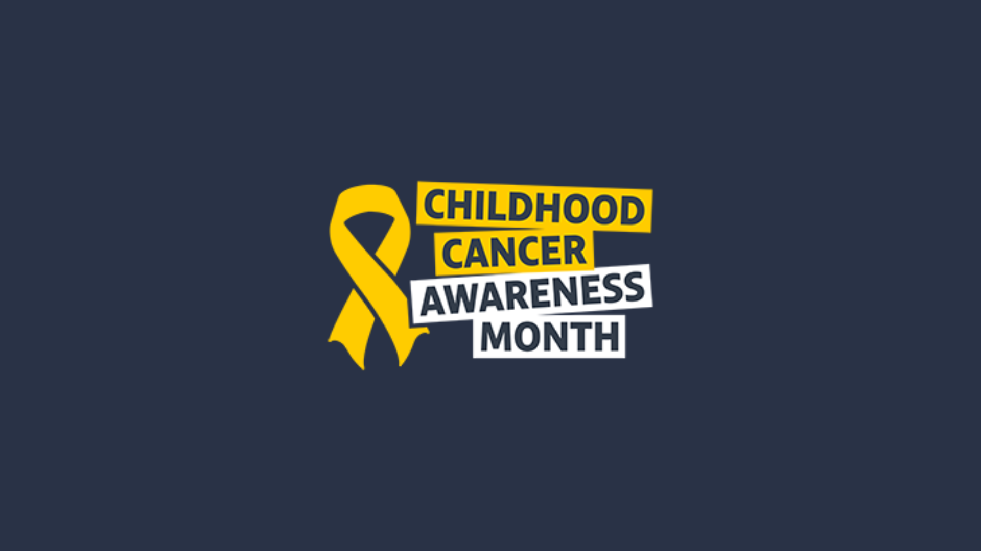 It is a childhood cancer awareness month logo with a yellow ribbon.