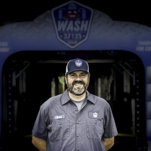 Owner Brian Snyder Pictured in front of the Car Wash
