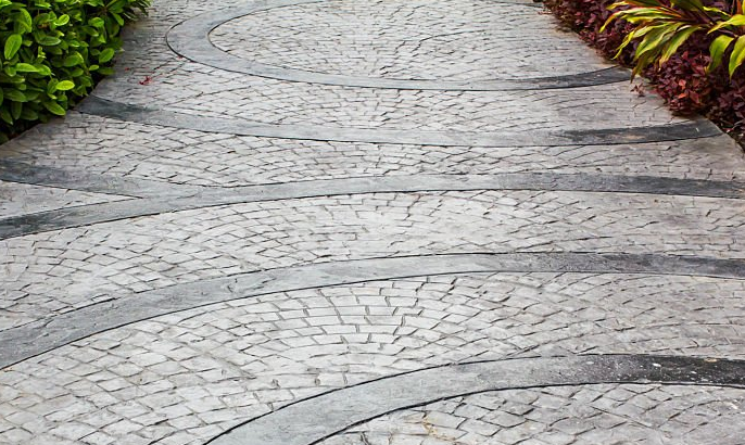 Decorative stamped concrete