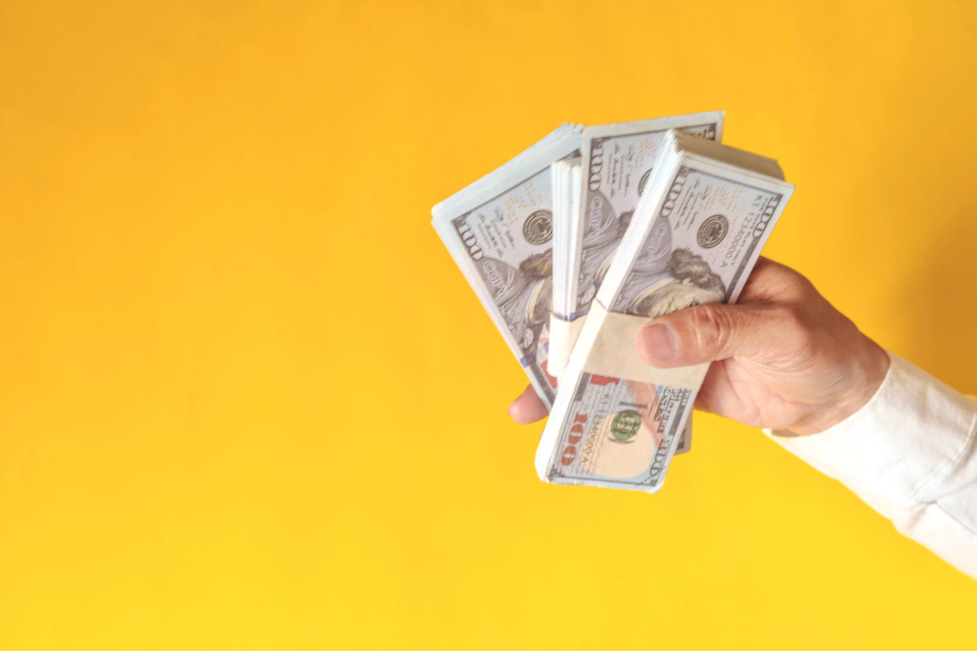 Money in the hands. Money in the hands.