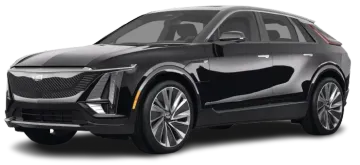 Black luxury sedan on a white background, shown in side view.