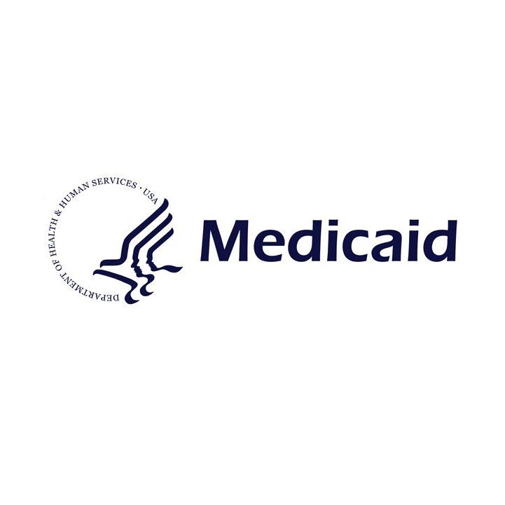 A logo for medicaid is shown on a white background.