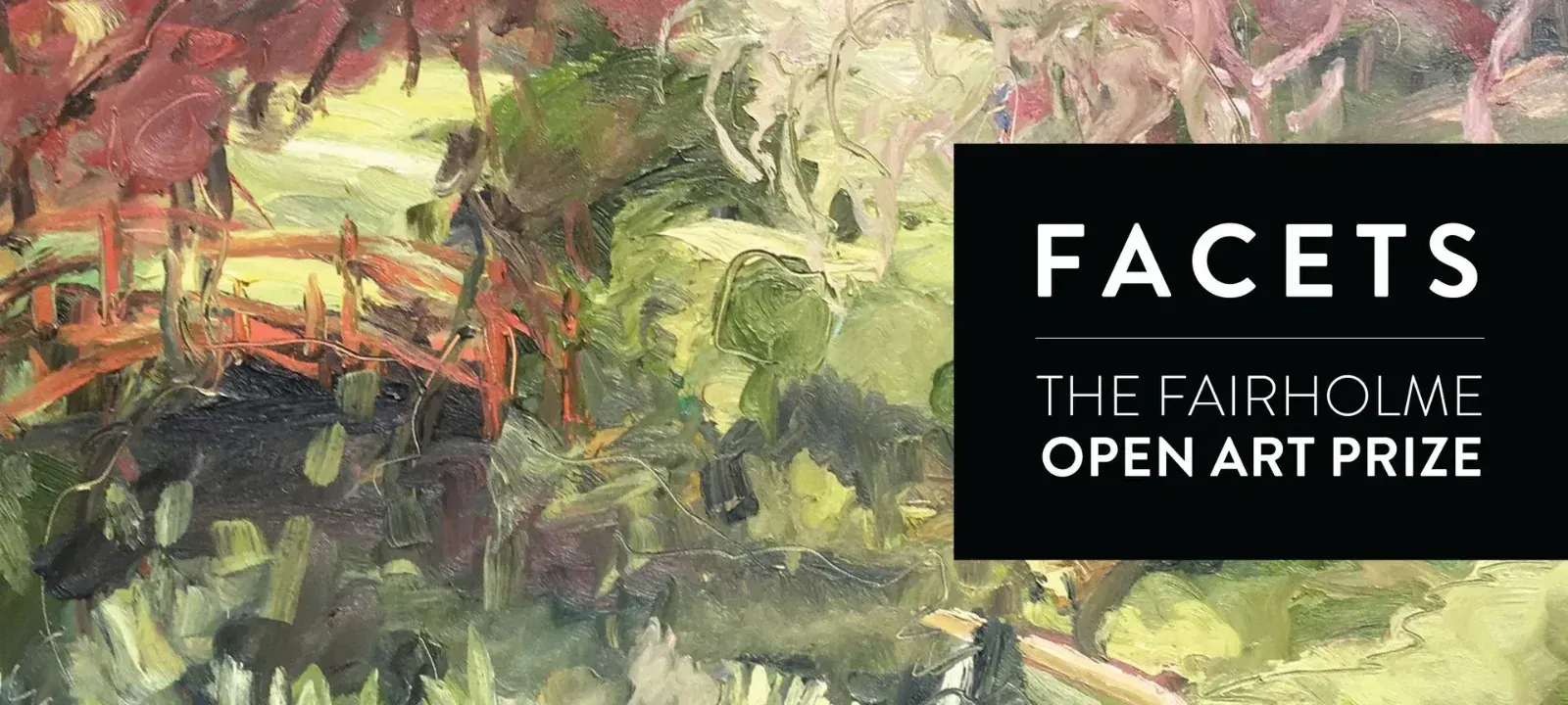 A banner for ARTSHOP Toowoomba's Sponsorship of the 2025 'Fairholme Open Art Prize – FACETS'