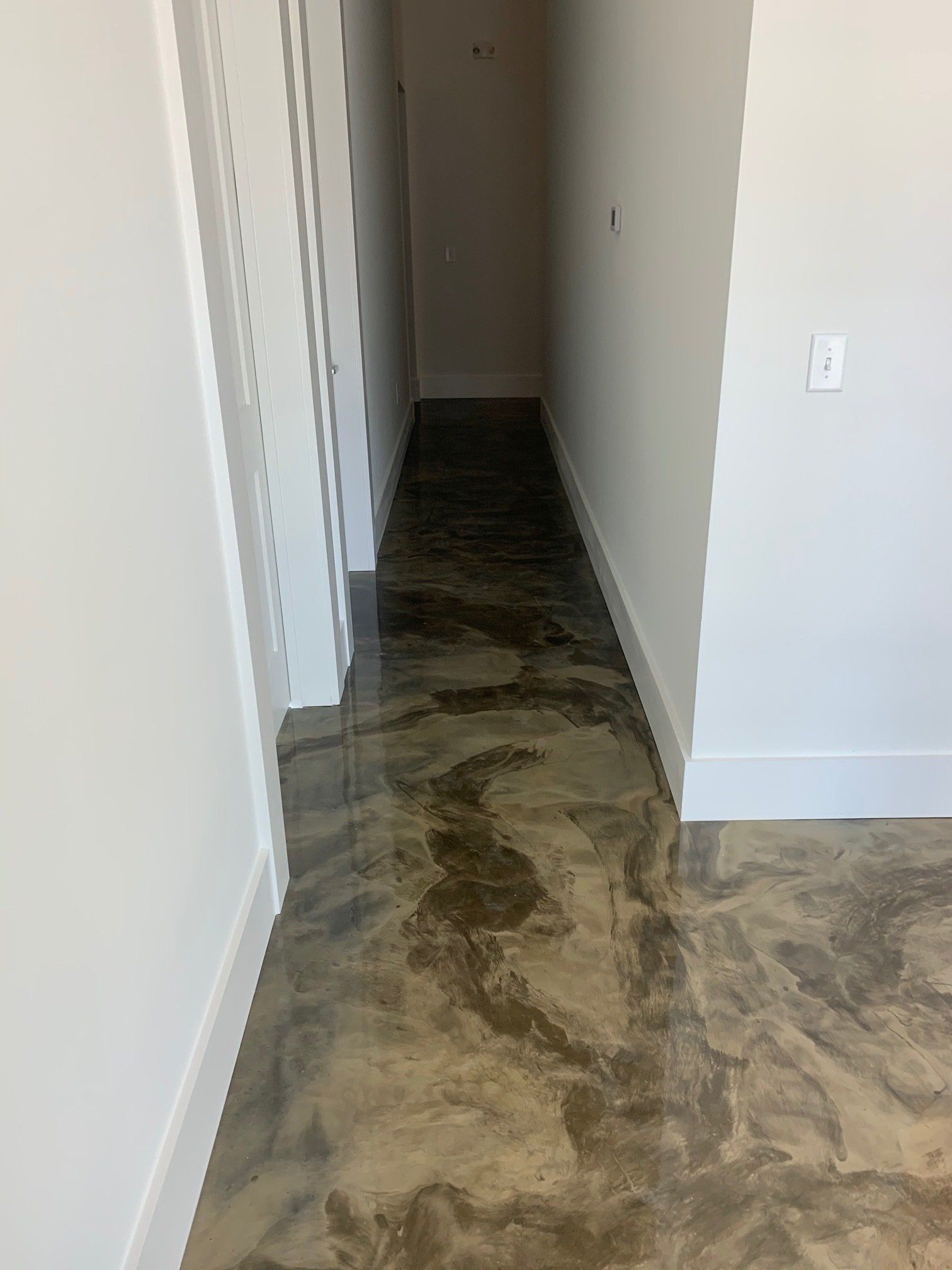Hallway With Flooring — in Charleston, SC — Lowcountry Surface Coatings