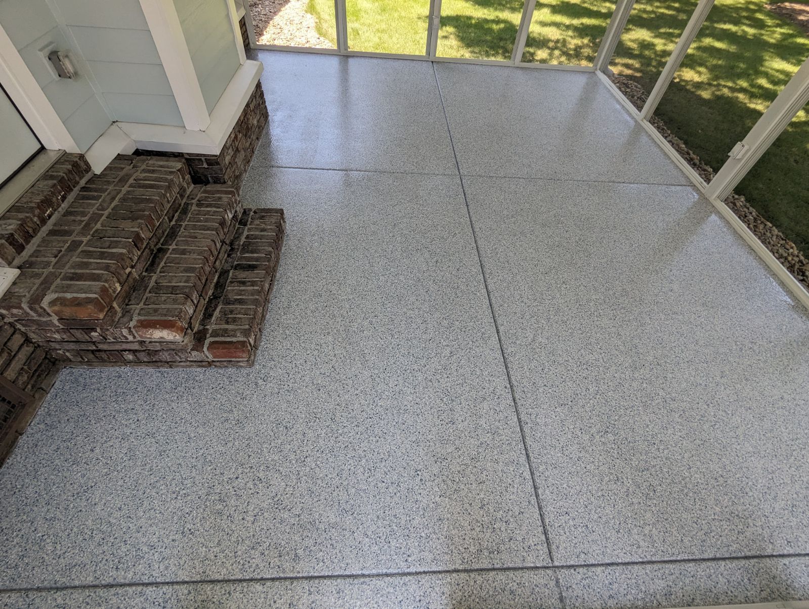 Neat Patio With Gray Tiles — Charleston, SC — Lowcountry Surface Coatings