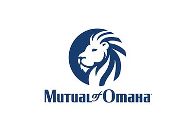 The logo for mutual of omaha is a lion in a circle.