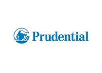 The prudential logo is blue and has a hand on it.