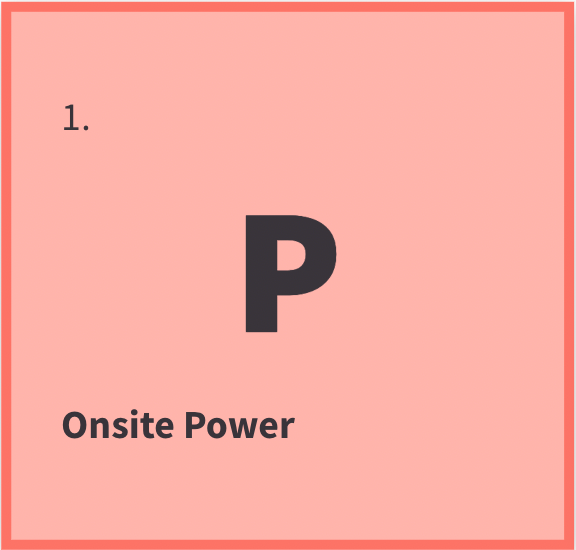 Onsite Power icon that looks like a periodic element.