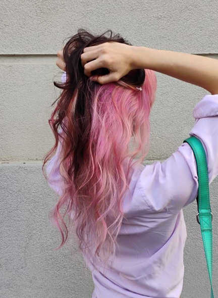 Tinta capelli multicolor rosa e biondo