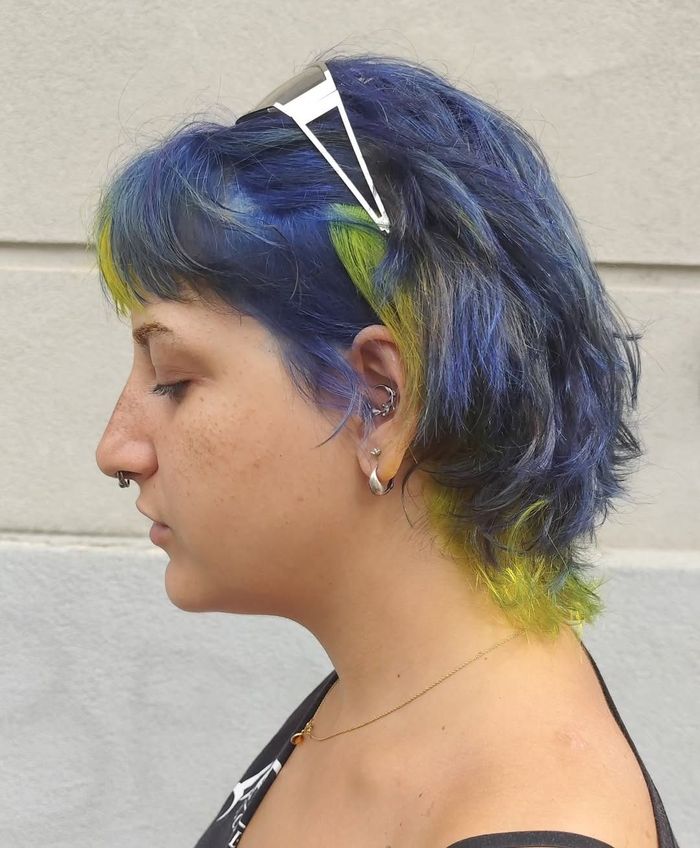 Tita bicolor blu e verde