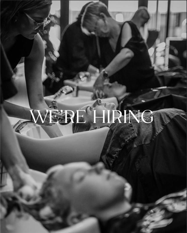 Salon staff washing clients' hair; 