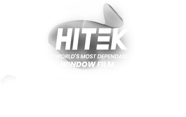 HITeK window film logo with information