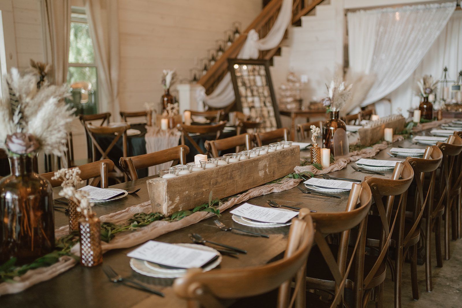 outdoor wedding reception