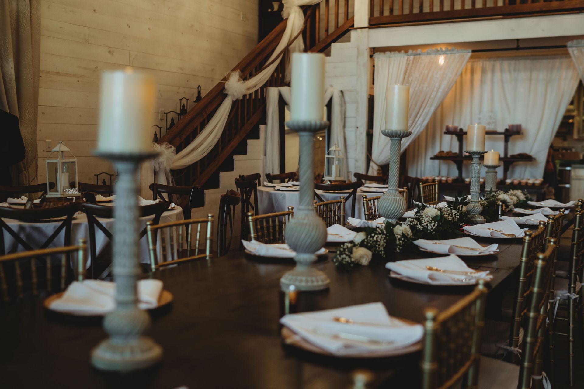 tall candle centerpieces for wedding reception