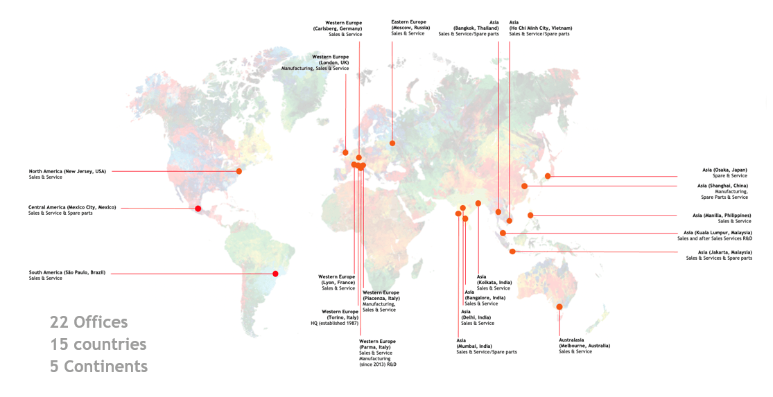 Worldwide Presence map