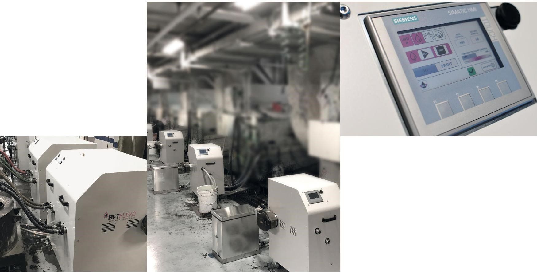 BFT Flexo Inking and Washing System Touch Screen operation