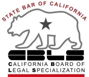 A logo for the california board of legal specialization.