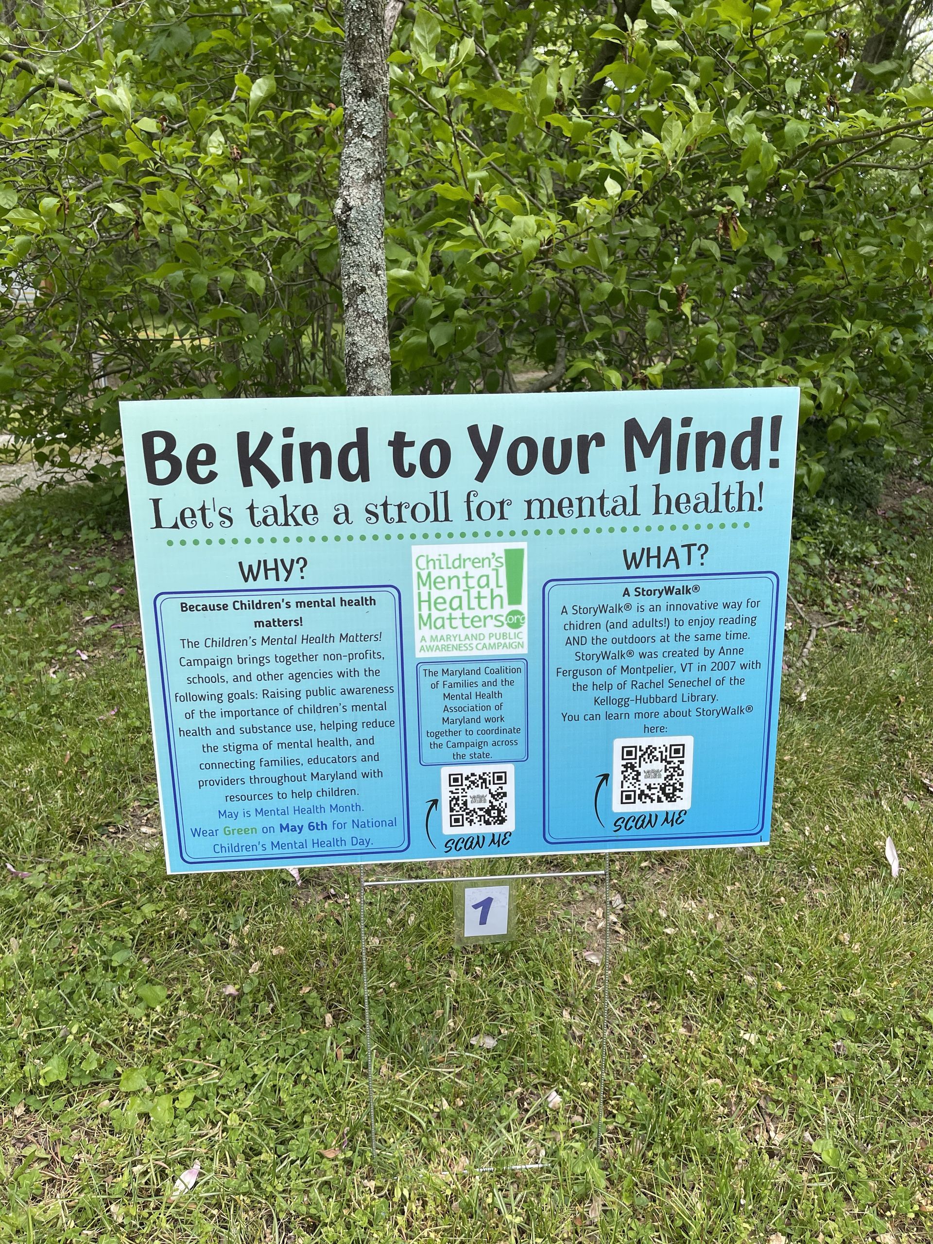 Be Kind to Your Mind sign
