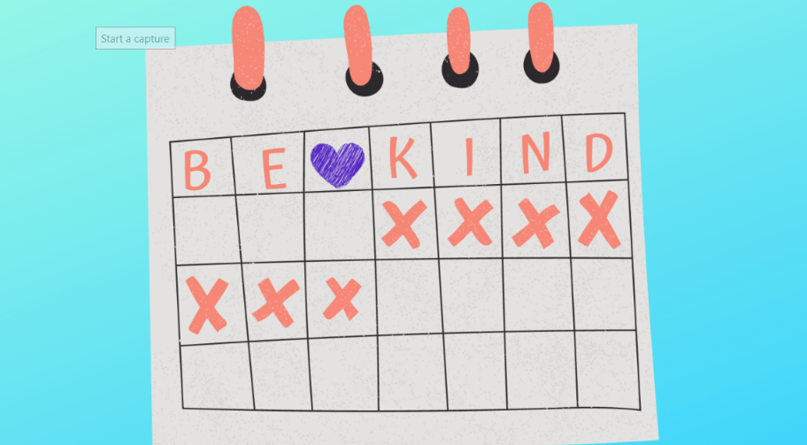 Monthly Kindness Calendar