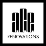 A.C.E. Renovations, Inc. Black and white logo:
