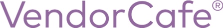 VendorCafe logo in purple text.