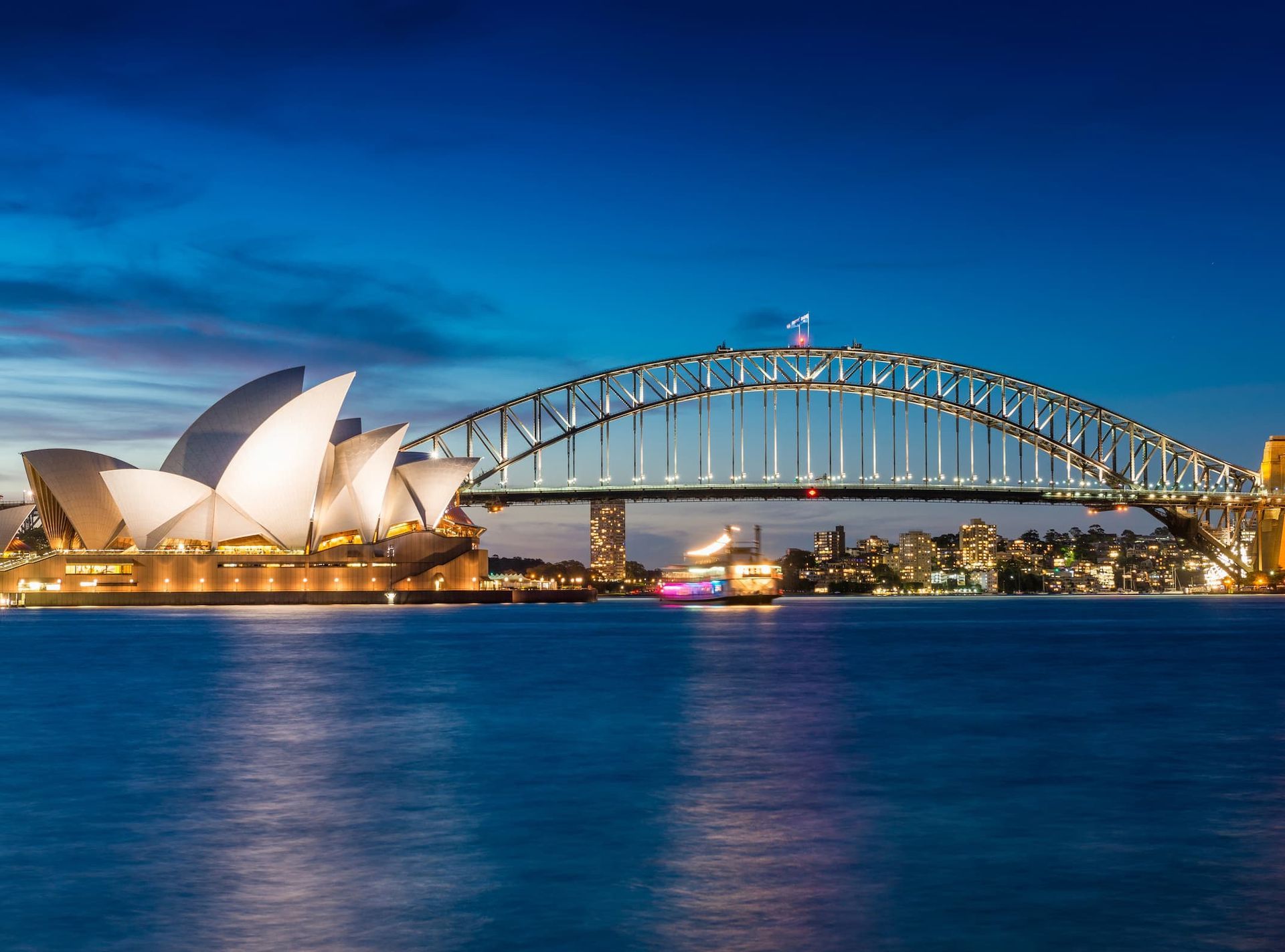 Sydney Harbour at night