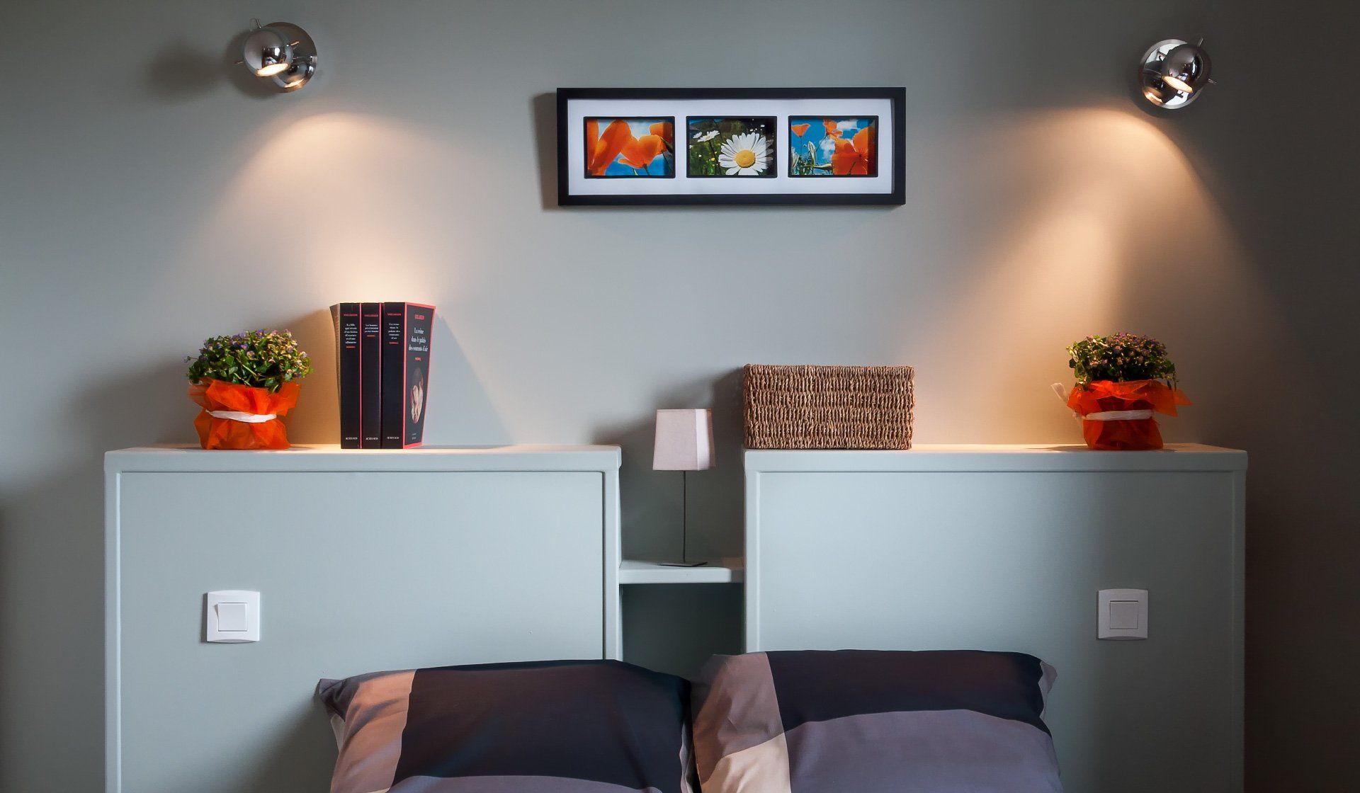 Chambre light blue - Gîte Coquelicots d'Azun