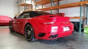 Back View Red Convertible Done Detailing — Huntington Beach, CA — Exclusive Auto Detailing