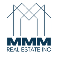 A blue realtor logo on a white background