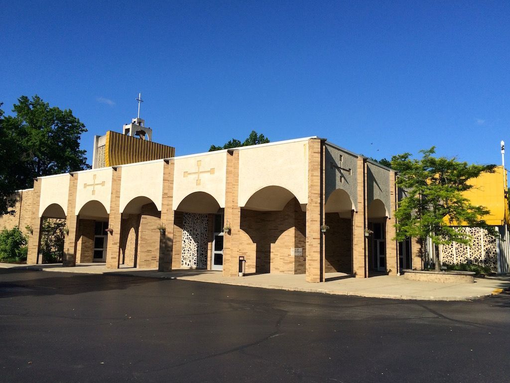 exterior of the church