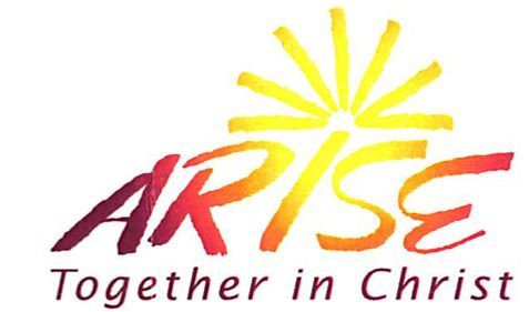 A logo that says arise together in christ