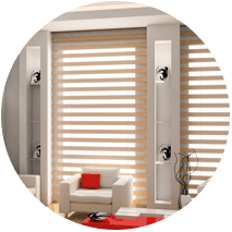 wooden finish blinds