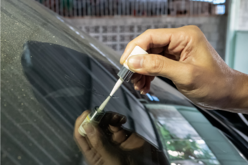 Use Glue to Fix the Broken Windscreen