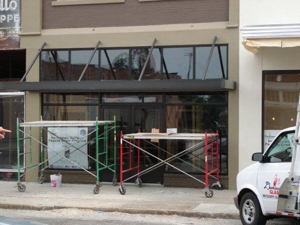 Metal Scaffold Platform — Gulfport, MS — Dunaway Glass