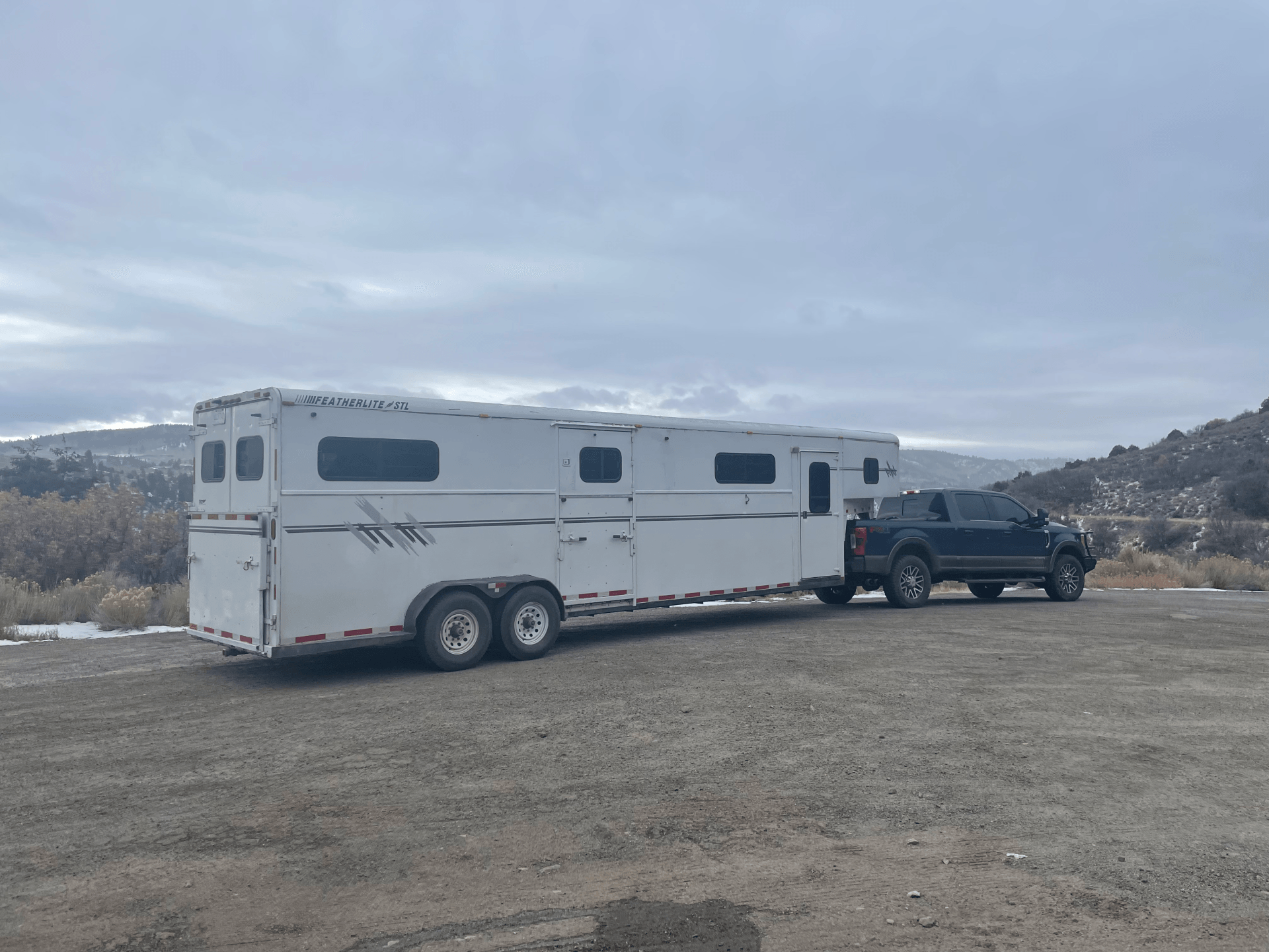 haul3d with horse trailer in the mountains