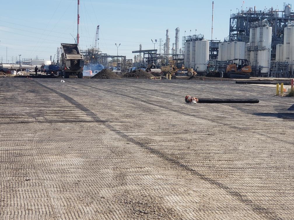 Celanese lay down yard stabilization fabric - Deer Park, TX - DH Construction