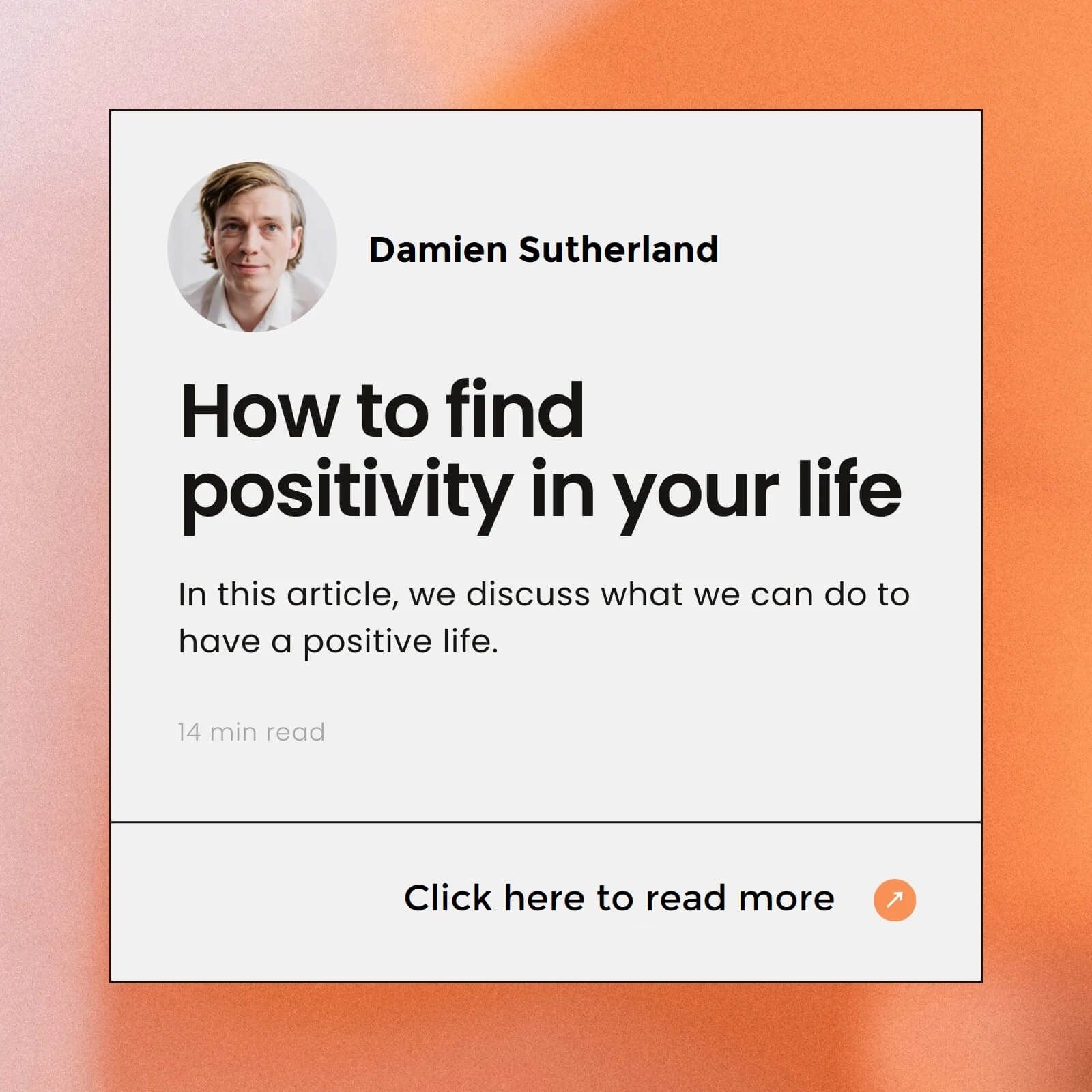 An article cover on how to find positivity in your life.