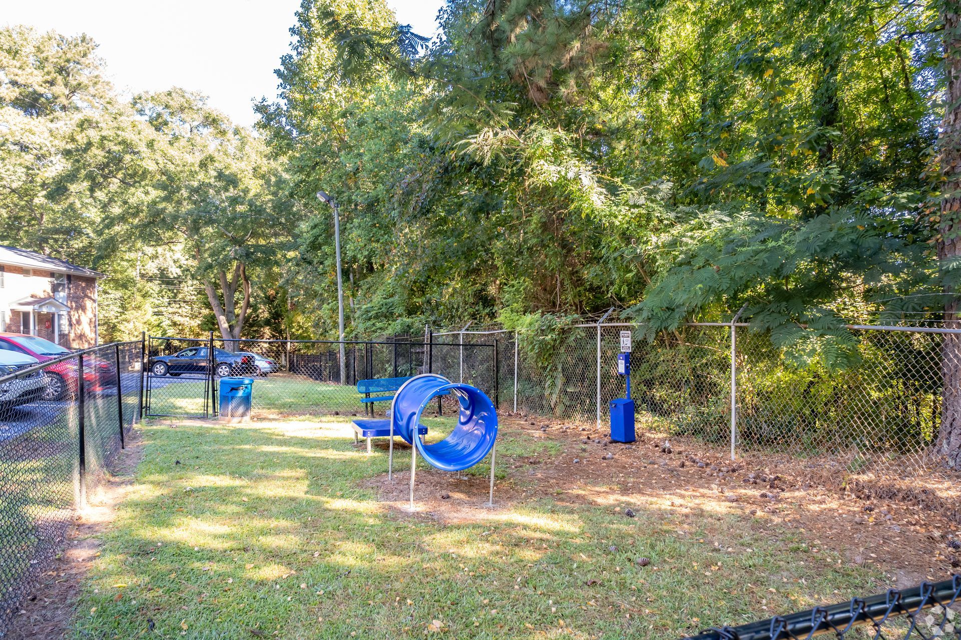 Dog park in Cascade Oaks Apartments in Atlanta, GA.