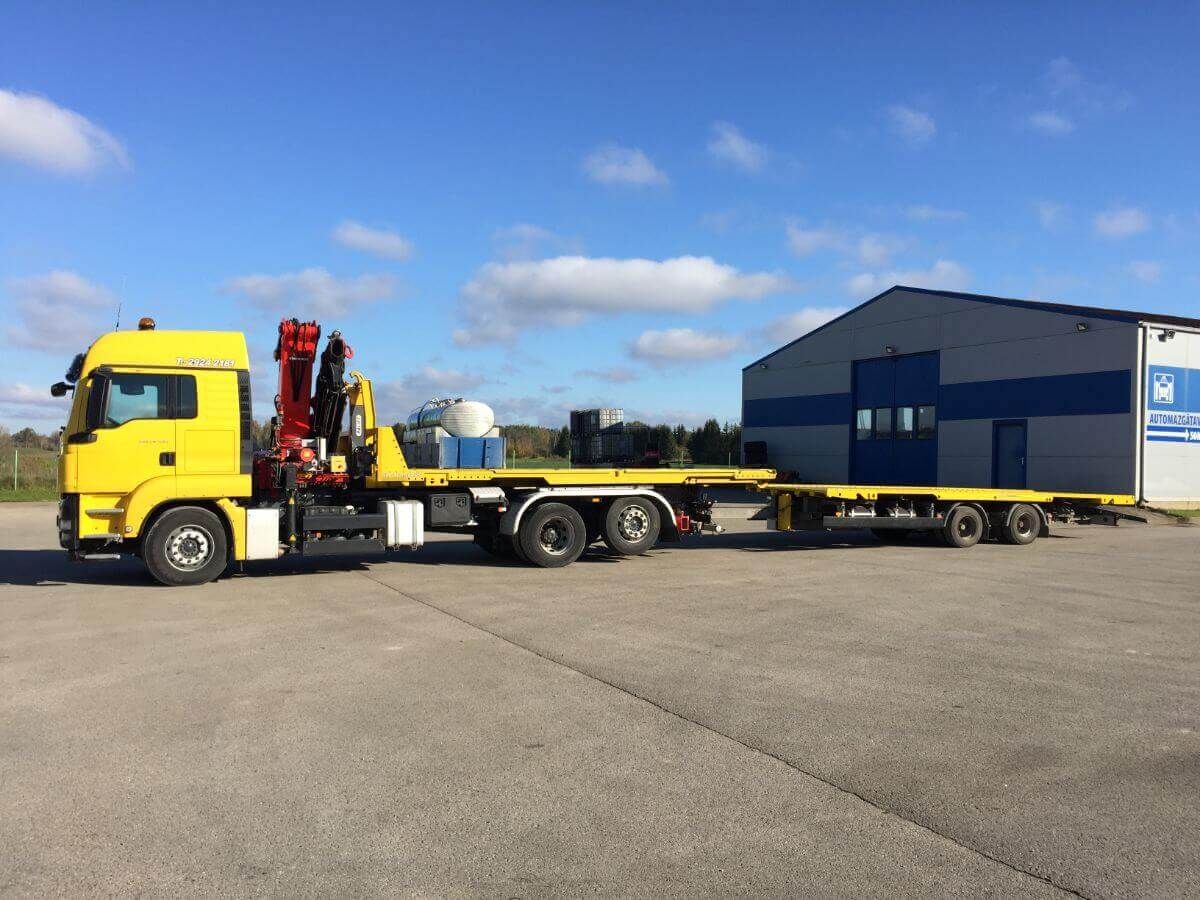 MAN | Evakuators ar manipulatoru un piekabi